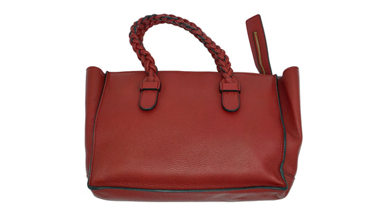 BOLSA VALENTINO GARAVANI BRAIDED HANDLE BAG RED