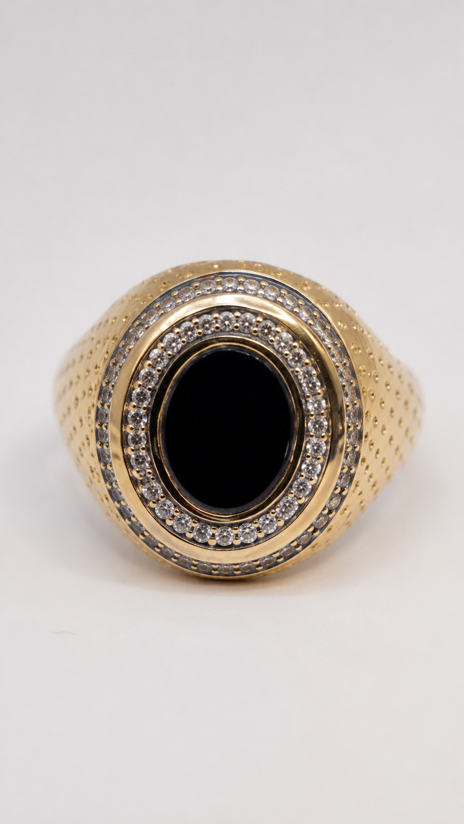 ANILLO DE CABALLERO CON PIEDRA NEGRA