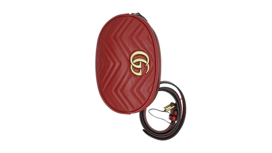 RIÑONERA GUCCI GG MARMONT DE PIEL ROJA